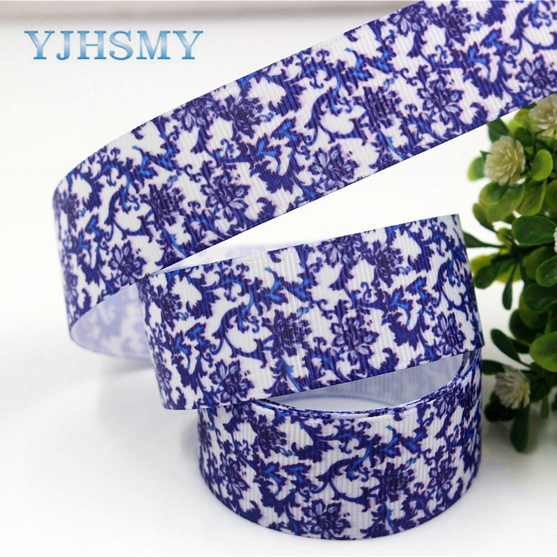YJHSMY D-17817-756,25 mm 5 jardi Vrpce u boji tinte Termalni prijenos Otisnuto grosgrain, odjeća Dodaci DIY paket Materijal