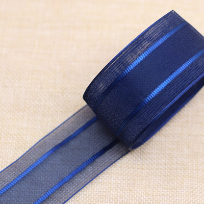 Νέα 38mm τυπωμένη κορδέλα οργάντζα με λωρίδα Broadside Διακόσμηση Δώρου Σπίτι Γάμου Συσκευασία Χριστουγεννιάτικου DIY Υλικό 1 μέτρο/παρτίδα