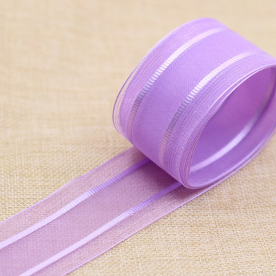 Νέα 38mm τυπωμένη κορδέλα οργάντζα με λωρίδα Broadside Διακόσμηση Δώρου Σπίτι Γάμου Συσκευασία Χριστουγεννιάτικου DIY Υλικό 1 μέτρο/παρτίδα