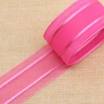 Νέα 38mm τυπωμένη κορδέλα οργάντζα με λωρίδα Broadside Διακόσμηση Δώρου Σπίτι Γάμου Συσκευασία Χριστουγεννιάτικου DIY Υλικό 1 μέτρο/παρτίδα