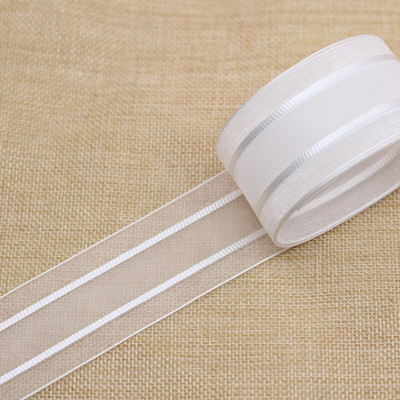 Νέα 38mm τυπωμένη κορδέλα οργάντζα με λωρίδα Broadside Διακόσμηση Δώρου Σπίτι Γάμου Συσκευασία Χριστουγεννιάτικου DIY Υλικό 1 μέτρο/παρτίδα