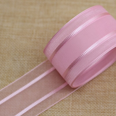 Νέα 38mm τυπωμένη κορδέλα οργάντζα με λωρίδα Broadside Διακόσμηση Δώρου Σπίτι Γάμου Συσκευασία Χριστουγεννιάτικου DIY Υλικό 1 μέτρο/παρτίδα