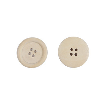 15mm/20mm/25mm 4-τρύπες Nature Color Ξύλινα κουμπιά για χειροτεχνία Στρογγυλό κουμπί ραψίματος Λεύκωμα DIY Αξεσουάρ διακόσμησης σπιτιού