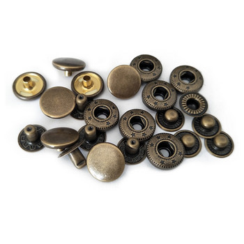 10 комплекта/опаковка 10/12/15/17/20 мм метални копчета за закопчаване на копчета за копчета за закопчаване на копчета за шиене на кожени занаятчийски чанти за дрехи