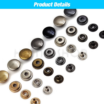 25 комплекта метални щракащи копчета закопчалки с щипки с 4 инструмента за инсталиране за дрехи, чанти за дрехи, обувки, кожа