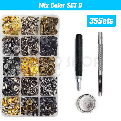 25 komplekti metallist nööbid, nööbid, nööbid.