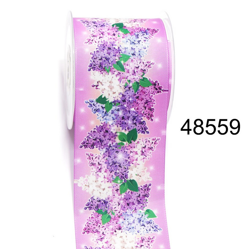 DIY Grosgrain vrpca s otisnutim crtanim cvijećem za pribor za rukotvorine, pribor za šivanje 5 jardi. 35555