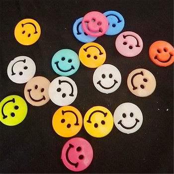 suoja U PICK 100 ΤΕΜ/Παρτίδα Νέα Παρτίδα Χρώματα Flatback Smile Πλαστικά κουμπιά Παιδική ένδυση Αξεσουάρ ραπτικής DIY Scrapbooking
