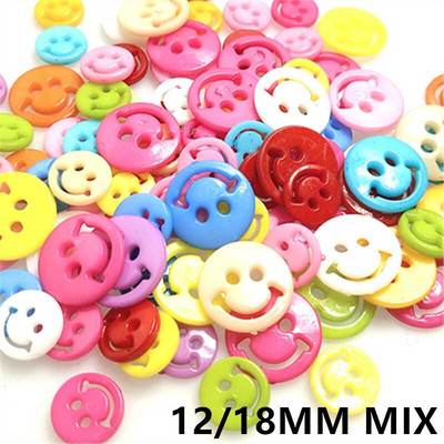 suoja U PICK 100 ΤΕΜ/Παρτίδα Νέα Παρτίδα Χρώματα Flatback Smile Πλαστικά κουμπιά Παιδική ένδυση Αξεσουάρ ραπτικής DIY Scrapbooking