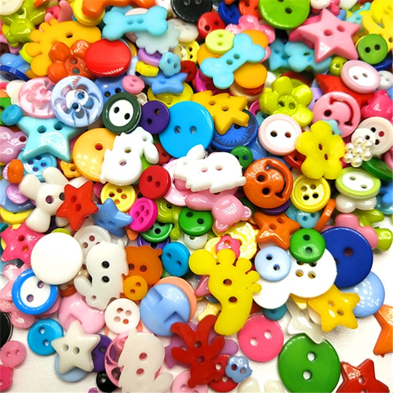 suoja U PICK 100PCS/lot New Lots Colors Flatback Smile Plastični gumbi Dječja odjeća Pribor za šivanje DIY Scrapbooking