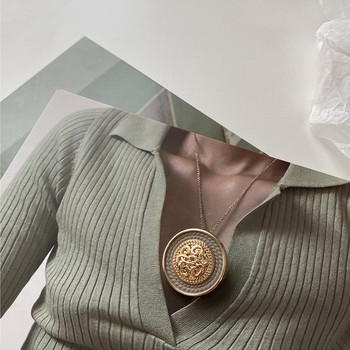 Кръгли метални копчета за дизайнери на облекло Златни декоративни DIY занаяти 18/23/25 mm широки дрехи Шивашки аксесоари 6 бр./лот Нови