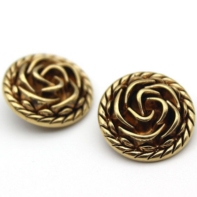 Ümmargused metallist nööbid rõivadisaineritele Kuldne dekoratiivne isetegemine 18/23/25mm laiad rõivad õmblustarvikud 6 tk / partii uus