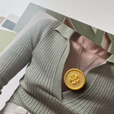 Ümmargused metallist nööbid rõivadisaineritele Kuldne dekoratiivne isetegemine 18/23/25mm laiad rõivad õmblustarvikud 6 tk / partii uus