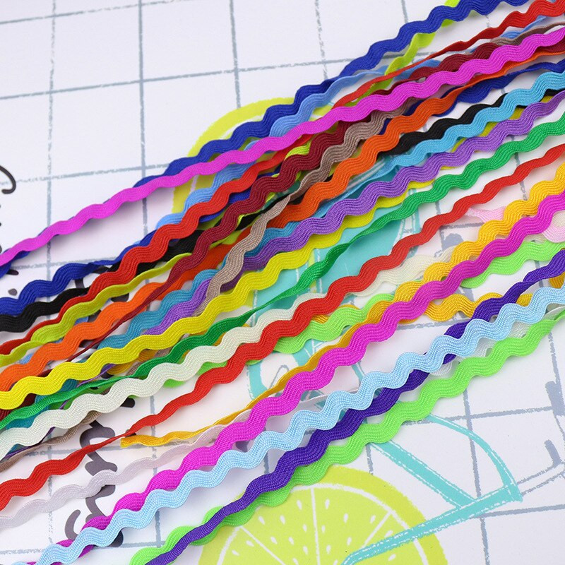 15-jardi mitmevärviline terüleenlint Ric Rac siksakiga pits, ääristatud lint lainepainutuslint õmblemiseks isetegemine käsitöö pulm dets.