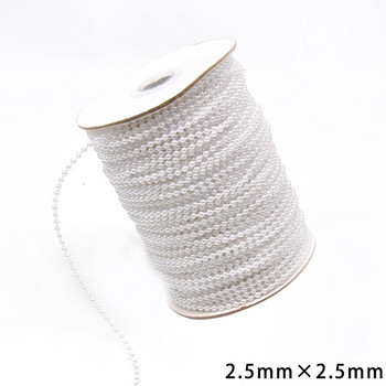 JOJO BOWS 10y 2,5mm Pearl Connection Κορδέλα Λευκό Πέρλα για Υλικά Γάμου Γιορτής DIY Craft Supplies Διακόσμηση ενδυμάτων