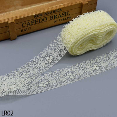 10 jardi 4 cm pitsist ääristusega lint Aafrika pitskangas, isetegemine, tikitud pulmadeks käsitöö rõivad õmblustarvikud võrgust pitslint