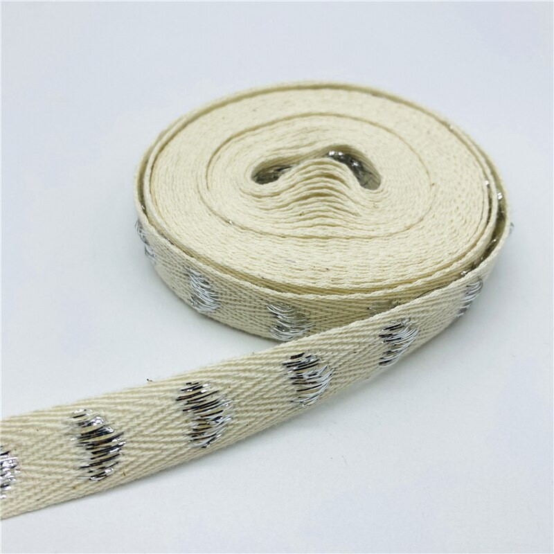 5 meetrit/partii 15 mm 100% puuvillase paelaga, südamega tikitud käsitsi valmistatud lindiga pulmade jõulukaunistus.