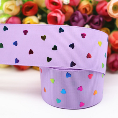 5 Yards 1,5" 38mm σε σχήμα καρδιάς Grosgrain Κορδέλα ροδακινί τυπωμένη κορδέλα Για φιόγκους μαλλιών Αξεσουάρ DIY Crafts M19042702