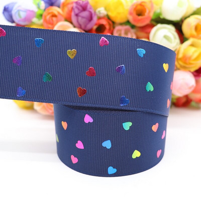 5 Yards 1,5" 38mm σε σχήμα καρδιάς Grosgrain Κορδέλα ροδακινί τυπωμένη κορδέλα Για φιόγκους μαλλιών Αξεσουάρ DIY Crafts M19042702