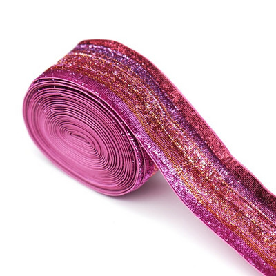 5 jardi sjajna dugina svjetlucava preklopna vrpca za vjenčanje Materijal DIY odjeća Šivaća traka Umjetnički obrt i šivanje