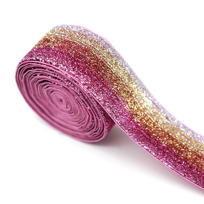 5 jardi sjajna dugina svjetlucava preklopna vrpca za vjenčanje Materijal DIY odjeća Šivaća traka Umjetnički obrt i šivanje