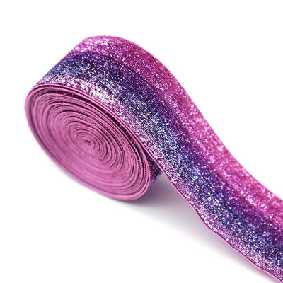 5 jardi sjajna dugina svjetlucava preklopna vrpca za vjenčanje Materijal DIY odjeća Šivaća traka Umjetnički obrt i šivanje