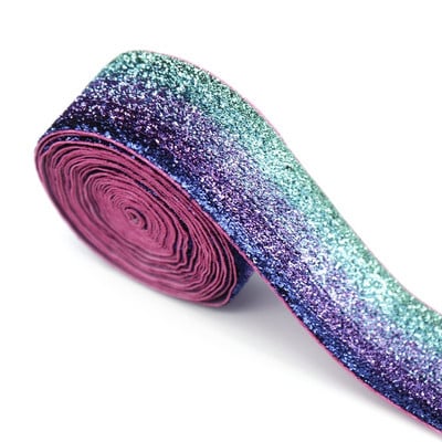 5 jardi sjajna dugina svjetlucava preklopna vrpca za vjenčanje Materijal DIY odjeća Šivaća traka Umjetnički obrt i šivanje