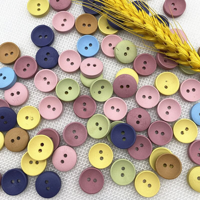 Buton rotund pentru copii, de 10 mm--25 mm, din lemn, lucrat manual, pentru decorarea nunții, accesorii de cusut