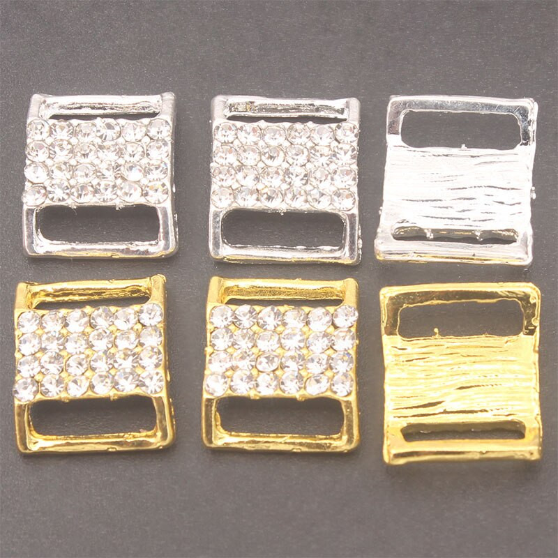 Metalinės sagtys su kalnų krištoliniu akmeniu, skirtos bikini liemenėlės dekoravimui, pasidaryk pats diržo žiedai siuvimo krepšio priedai 15x12mm 10vnt