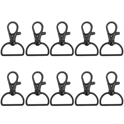 10 vnt. Pasukami užsegimai su D žiedais, užsegami kabliukai, raktų pakabuko kabliukas, metaliniai omarų užsegimai, skirti raktų pakabukų siuvimui