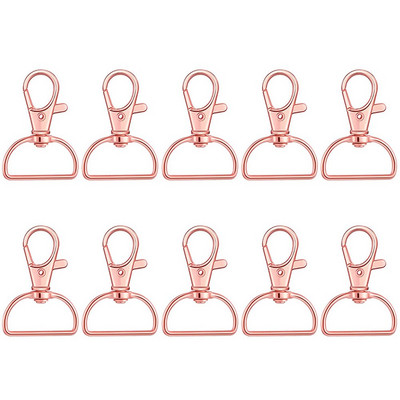 10 vnt. Pasukami užsegimai su D žiedais, užsegami kabliukai, raktų pakabuko kabliukas, metaliniai omarų užsegimai, skirti raktų pakabukų siuvimui