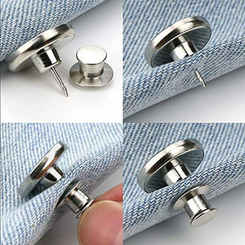 5 комплекта подвижна закопчалка метални копчета за дрехи дънки тънка талия шиене без перфектна форма Направи си сам регулиране универсална катарама