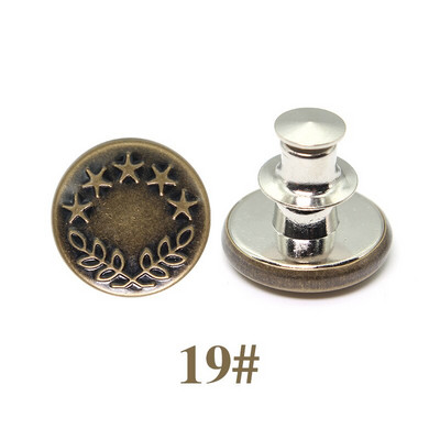 5 Σετ Αποσπώμενα μεταλλικά κουμπιά κουμπώματος για ρούχα τζιν με λεπτή μέση χωρίς ράψιμο Τέλεια εφαρμογή Προσαρμογή DIY γενικής πόρπης