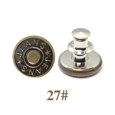 5 Σετ Αποσπώμενα μεταλλικά κουμπιά κουμπώματος για ρούχα τζιν με λεπτή μέση χωρίς ράψιμο Τέλεια εφαρμογή Προσαρμογή DIY γενικής πόρπης