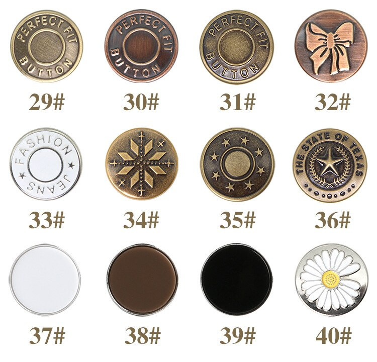 5 Σετ Αποσπώμενα μεταλλικά κουμπιά κουμπώματος για ρούχα τζιν με λεπτή μέση χωρίς ράψιμο Τέλεια εφαρμογή Προσαρμογή DIY γενικής πόρπης