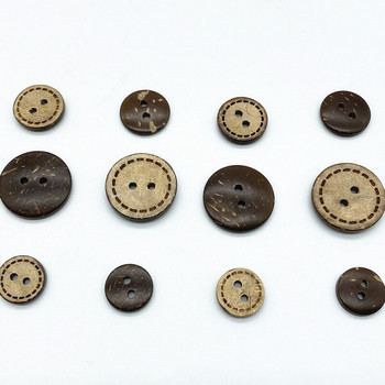 Нови 13mm--20mm кръгли копчета от кокосово дърво Аксесоари за облекло за аксесоари за шиене на сватбен декор