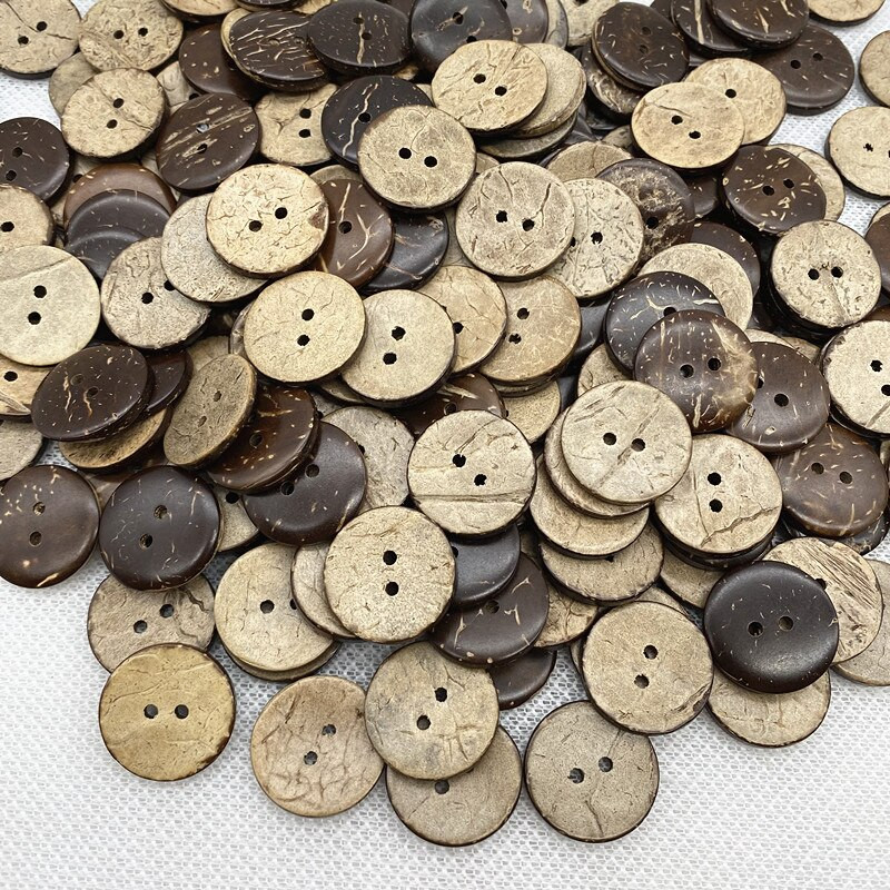 Nou Accesorii pentru îmbrăcăminte cu nasturi din lemn de cocos rotund de 13 mm--20 mm pentru accesorii de cusut pentru decorarea nunții