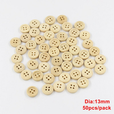 30-100 de bucăți nasturi rotunzi de mai multe dimensiuni, nasturi din lemn amestecați, culoare naturală, cu 4 găuri, pentru albume de albume, accesorii de cusut bricolaj