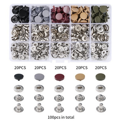 Metallist krõpskinnitused Nööbid Botones Surve tangidega Õmblustarvikud rõivaste/mantlite/kottide/nahast käsitöö jaoks