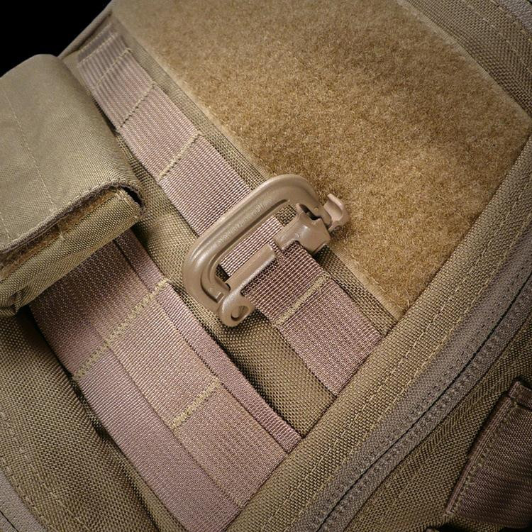 Molle Tactical kuprinė EDC pančiai, karabinas, užsegamas D formos žiedas, raktų žiedo užraktas