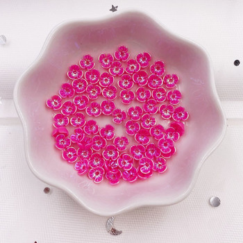 50 бр. 6 мм мини цветни 3D цветя за ноктопластика с 1 дупка, копчета, апликации, лексикон Направи си сам, аксесоари за маникюр, орнаменти L09