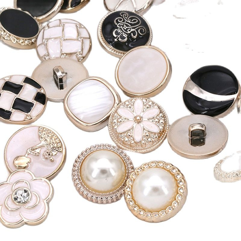 10PCS 18/21/25mm Γυναικείο παλτό αντιανεμικό μαργαριτάρι με ηλεκτρολυτική επιμετάλλωση πλαστικά κουμπιά Αξεσουάρ ραπτικής ένδυσης DIY