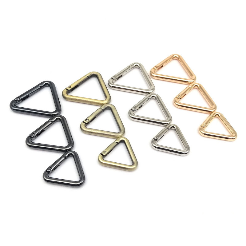 Kolmnurkne vedruvärav O-rõngas avatav nahast kott Käekott Rihma rihm pannal Ühenda võtmehoidja ripats Võtmehoidja Snap Klamber Klamber DIY