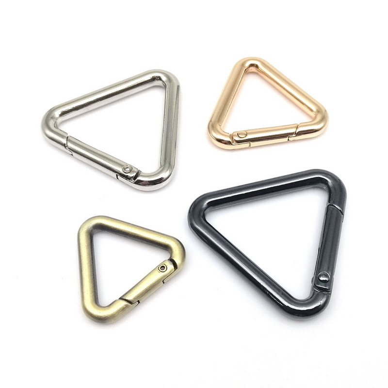Kolmnurkne vedruvärav O-rõngas avatav nahast kott Käekott Rihma rihm pannal Ühenda võtmehoidja ripats Võtmehoidja Snap Klamber Klamber DIY