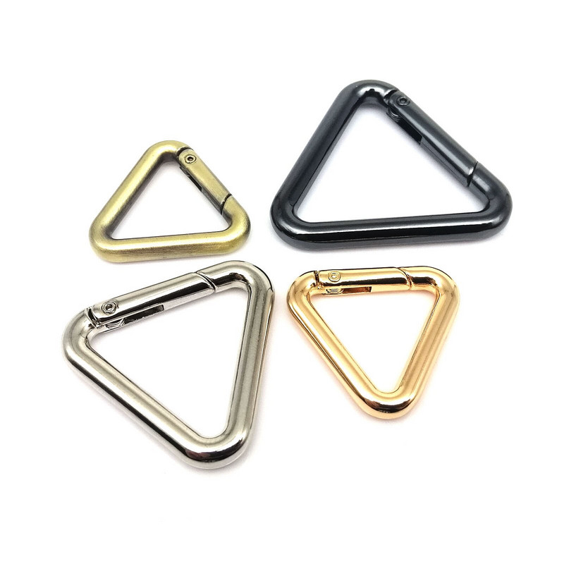Kolmnurkne vedruvärav O-rõngas avatav nahast kott Käekott Rihma rihm pannal Ühenda võtmehoidja ripats Võtmehoidja Snap Klamber Klamber DIY