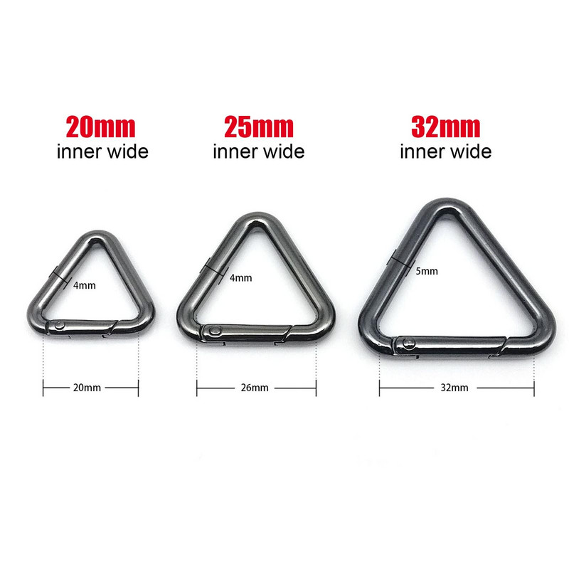 Kolmnurkne vedruvärav O-rõngas avatav nahast kott Käekott Rihma rihm pannal Ühenda võtmehoidja ripats Võtmehoidja Snap Klamber Klamber DIY