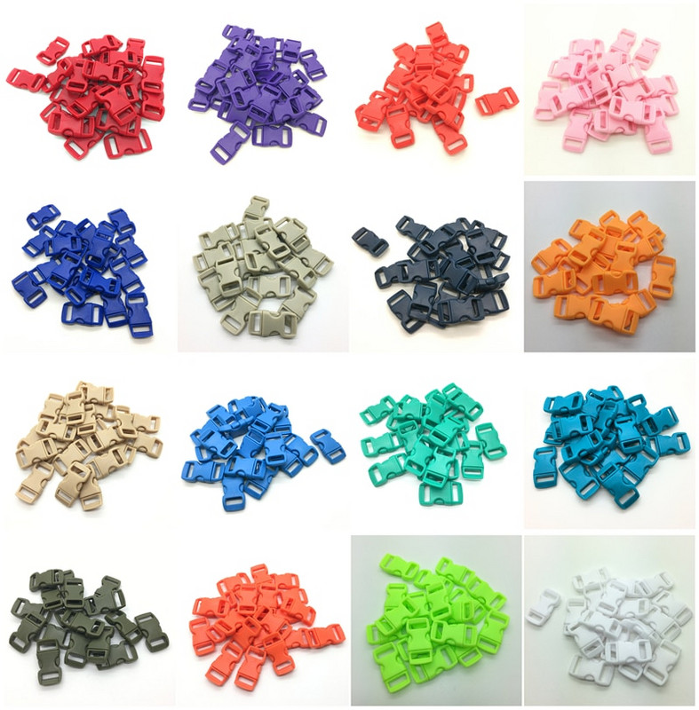 10 tk/partii 3/8" 10 mm lai kontuuriga küljevabastus Paracordi käevõru plastikust pandla jaoks