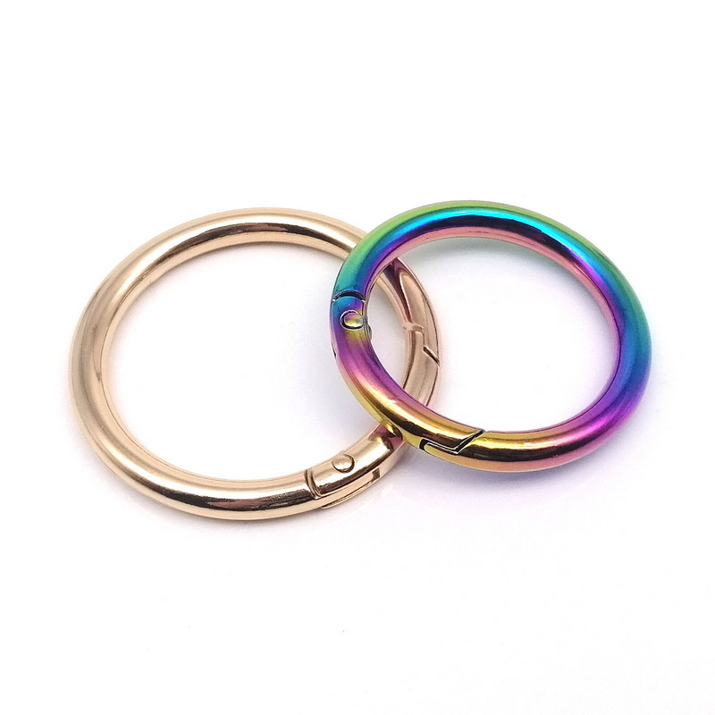 Spring Gate O Ring avatav võtmehoidja võti nahast kott käekoti rihma rihma leiud ripats pandla klambri klamber päästiku konks