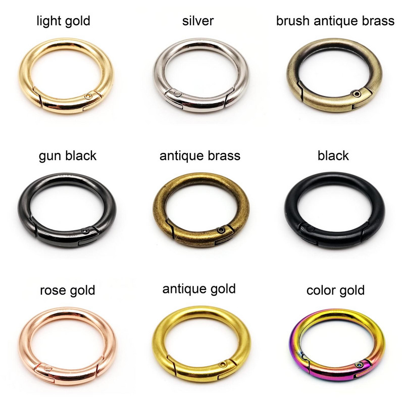 Spring Gate O Ring avatav võtmehoidja võti nahast kott käekoti rihma rihma leiud ripats pandla klambri klamber päästiku konks