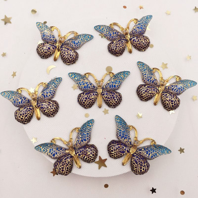 Novih 10 komada smole od smole 25*38 mm Bling Šareni leptiri Ravni dijamant s 1 rupom Ukrasi DIY Wedding Appliques Craft W75